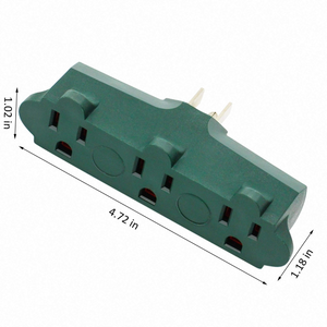BTU ETL  3 Outlet Grounding Adapter, Grounded Wall Tap, Heavy Duty 3 Way Plug,(Pack of 3)