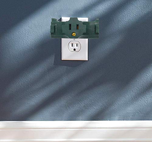 ETL Listed 3 Outlet Grounding Adapter, Grounded Wall Tap, Heavy Duty 3 Way Plug,