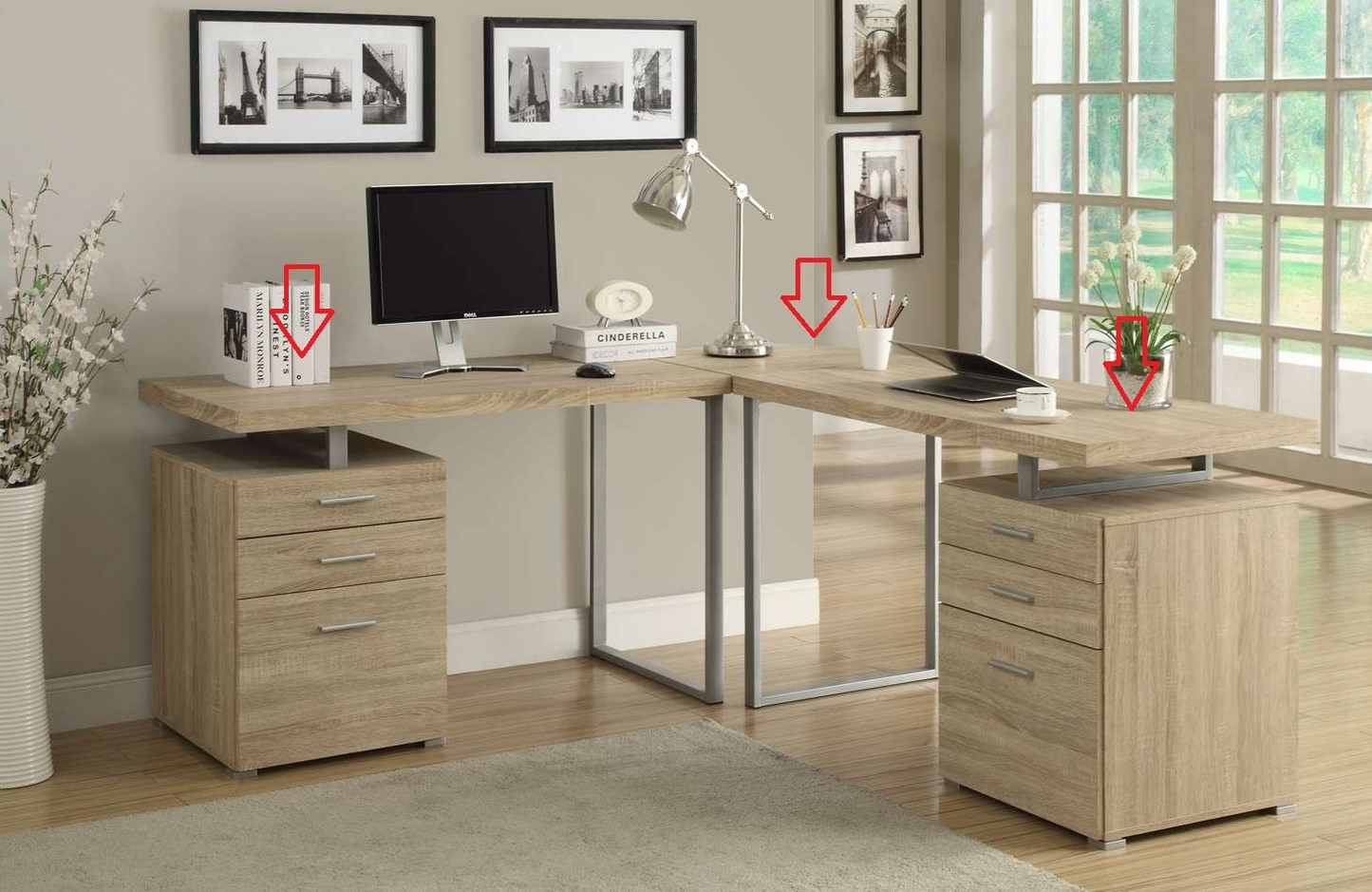 Desktop Power Grommet Power Outlet Socket Desk Data Center 2 Outlet with 2 USB Ports with 10 FT Extension Cord