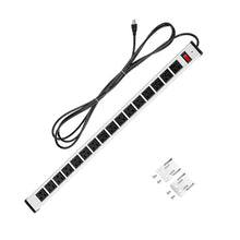 Load image into Gallery viewer, 16 Outlet Power Strip, Heavy Duty Metal Power Strip