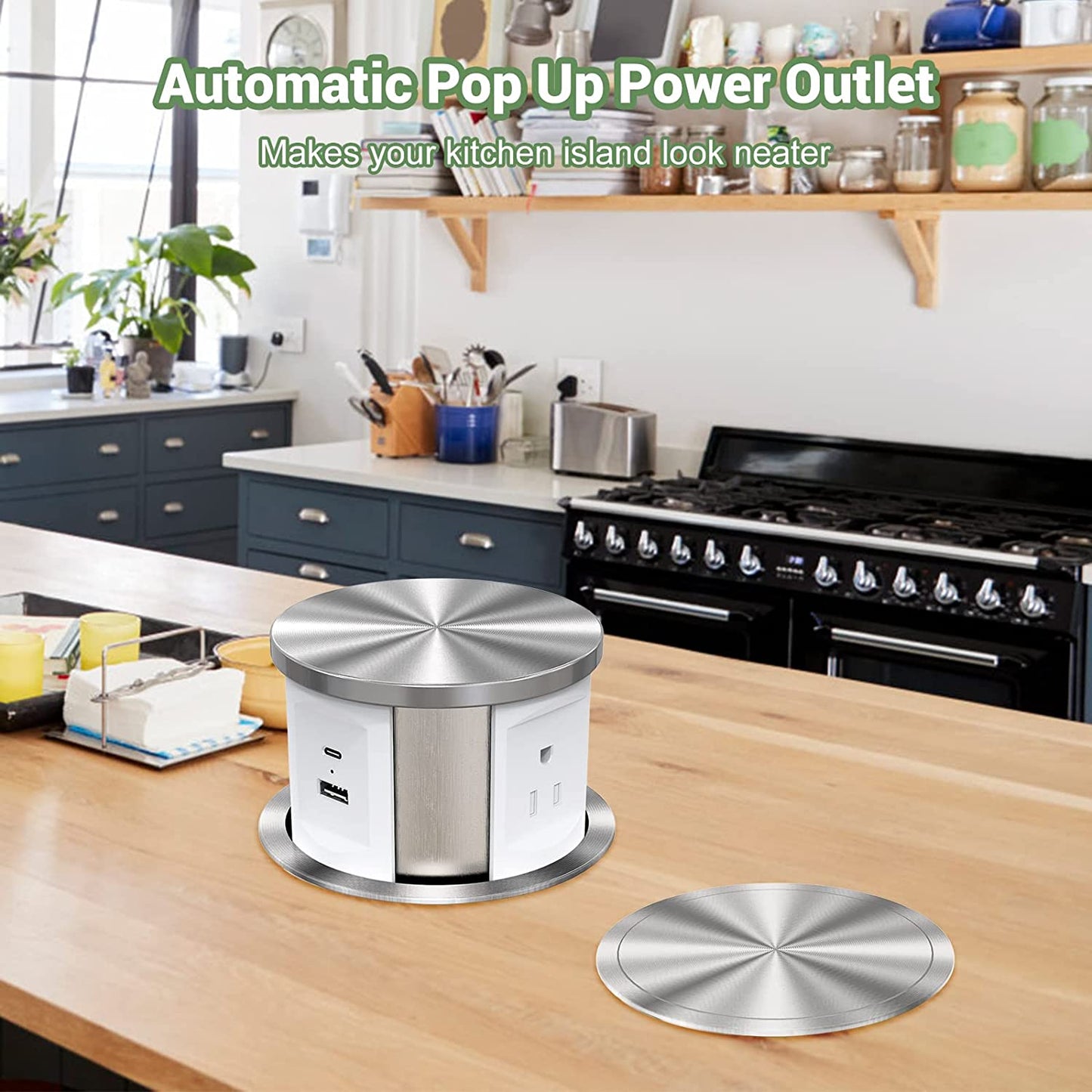 Automatic Pop Up Power Outlet for Kitchen Table