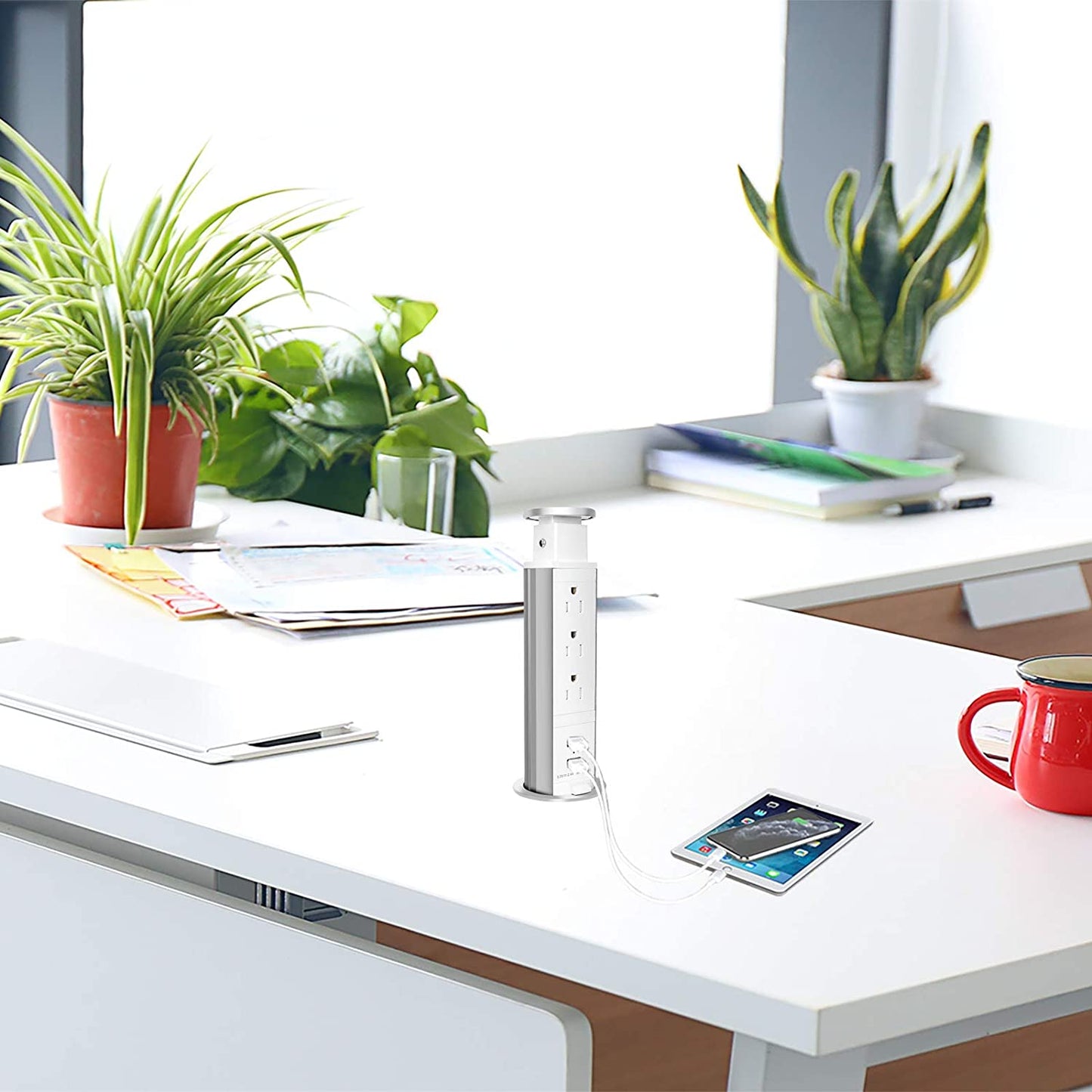 Pop Up Outlet for Countertop Receptacle Power Strip