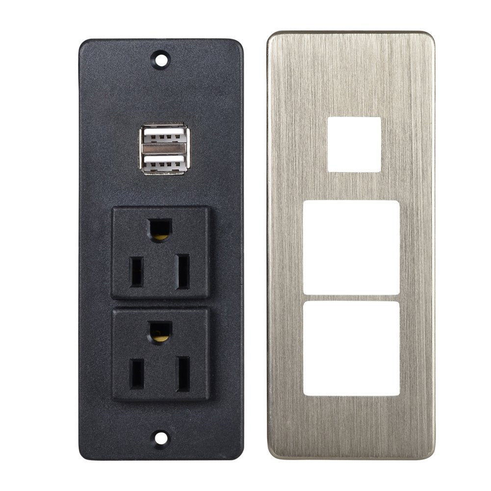 Desk Outlet Cabinet Insert Power Socket with Outlet Cover