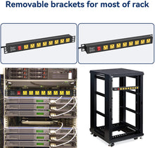 Load image into Gallery viewer, 8 Outlets U Rack Mount PDU Power Strip Surge Protector