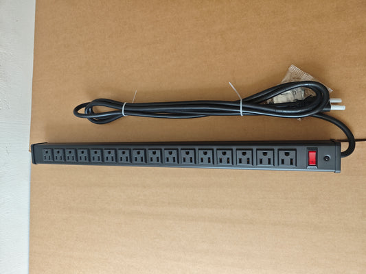 Maggie 16 Outlets Long Power Strip Metal Wall Mount Power Strip 10 FT Heavy Duty Garage