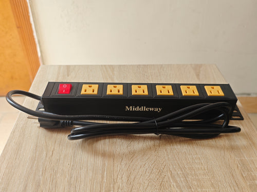Middleway 6 Outlets Wall Mount Power Strip with 6 FT