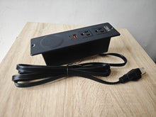 Load image into Gallery viewer, ZBA Recessed Power Strip with 20W USB C, ETL Listed Flush Mount Desk Outlet 10W Wireless Charging Station