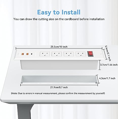 Furniture Recessed Power Strip