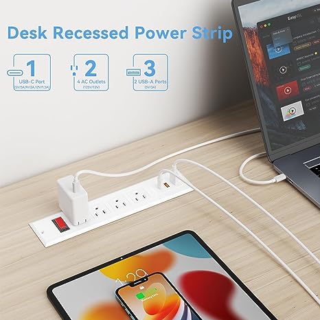 Furniture Recessed Power Strip