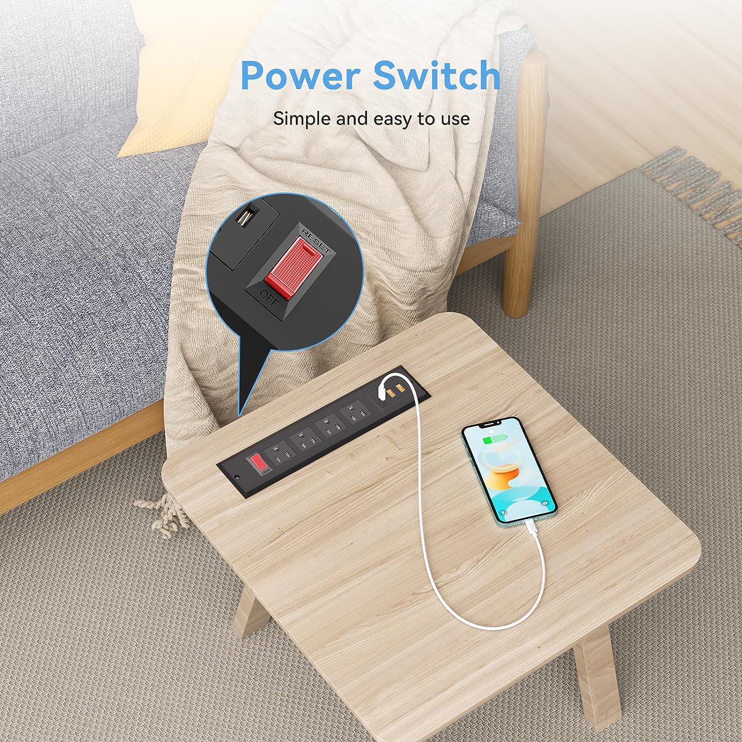 Furniture Recessed Power Strip