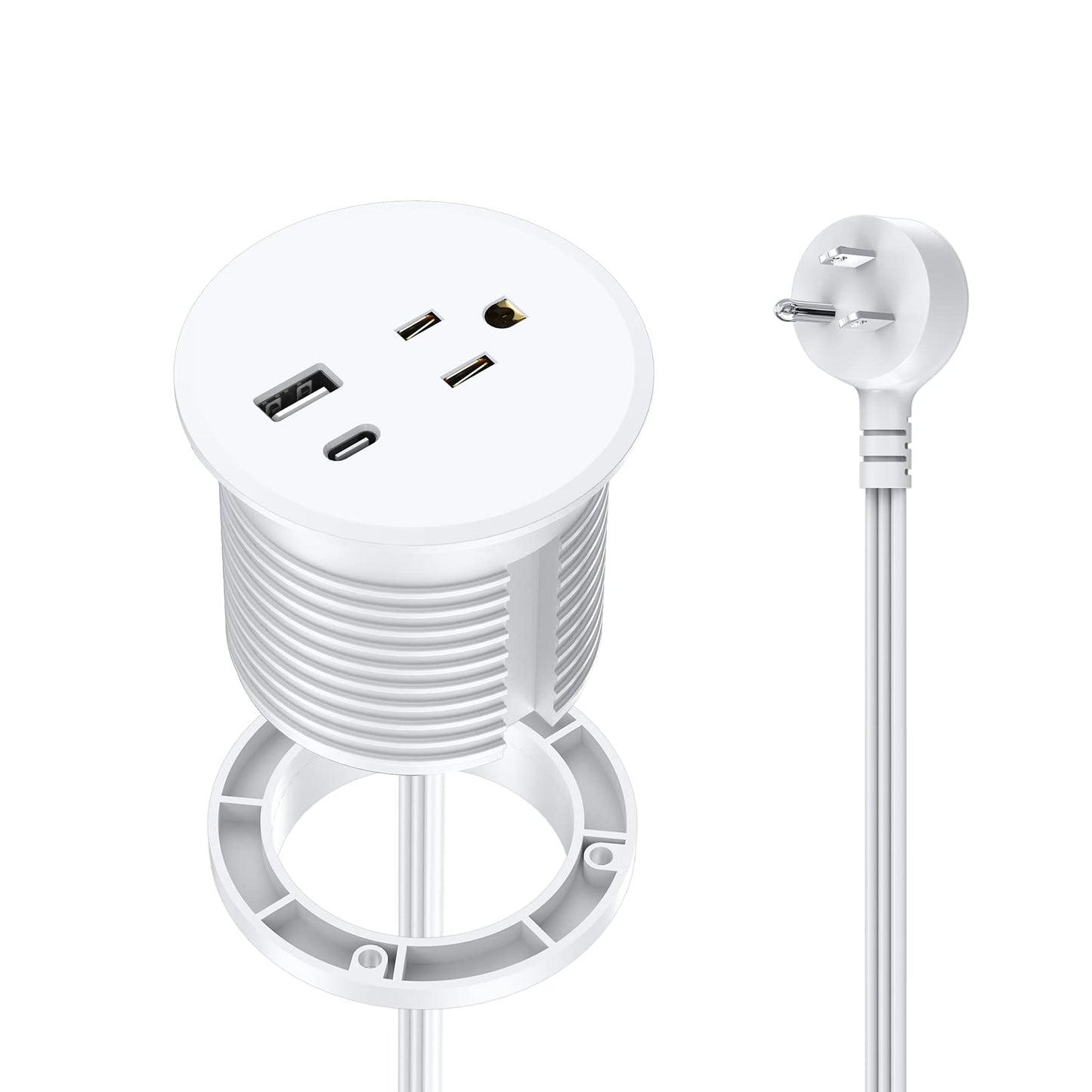 Desk Power Grommet with 18W USB C Port