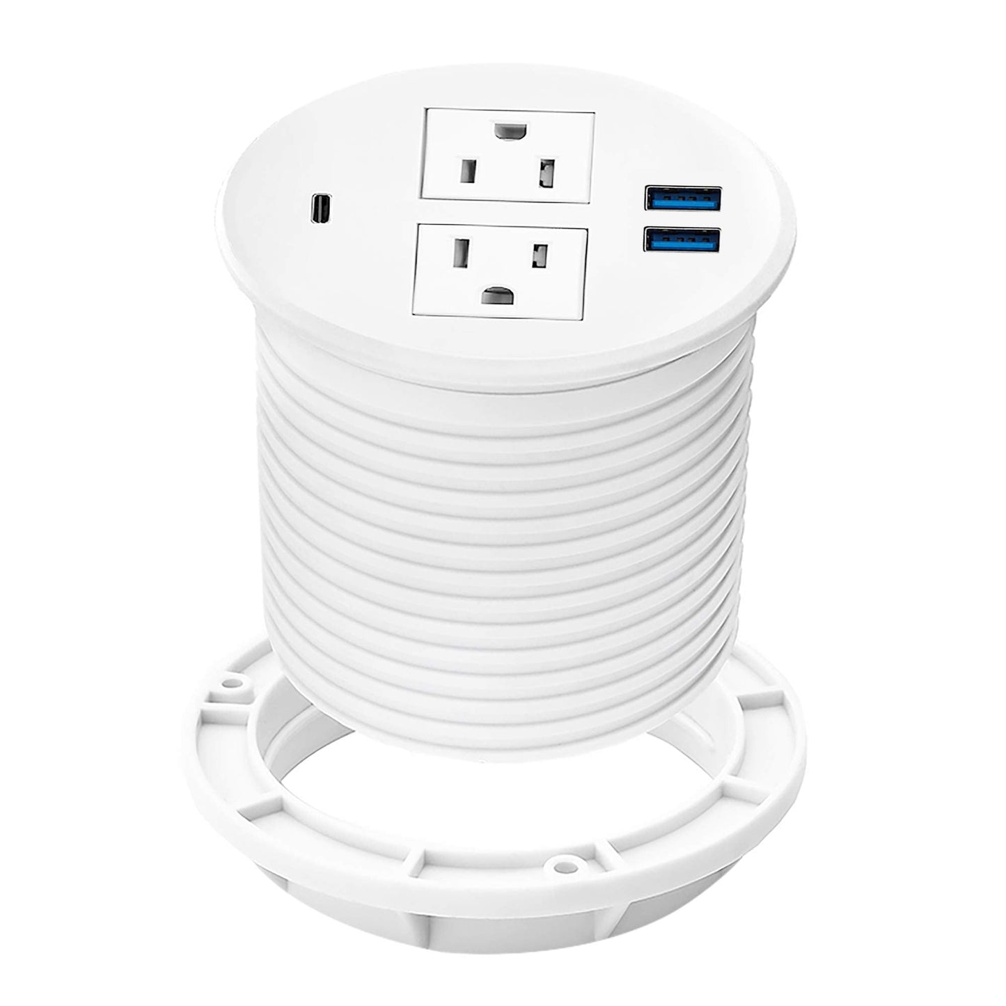 Recessed Round Power Outlets with type C