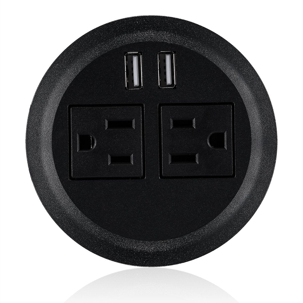 Desktop Power Grommet Hub 2 Power Socket & Dual USB Ports