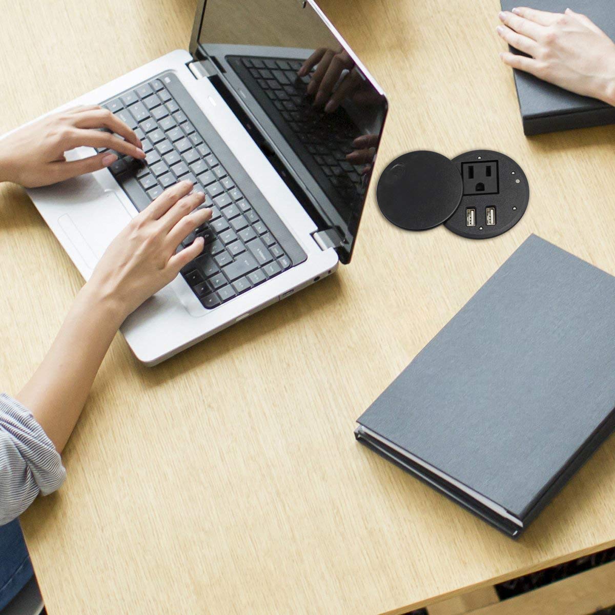 Desktop Power Grommet Desk Outlet with USB Ports