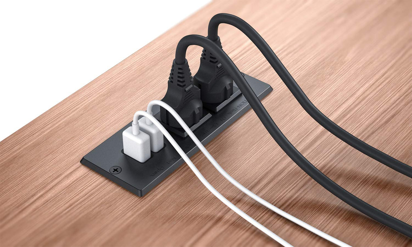 Desktop Power Grommet 2-Socket and 2-USB