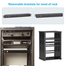 Load image into Gallery viewer, 8 Outlets U Rack Mount PDU Power Strip Surge Protector