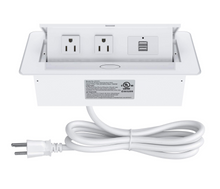 将图片加载到图库查看器，Pop up Power Strip,Recessed Electrical Outlet Power Hub Connectivity Box, Desktop Socket