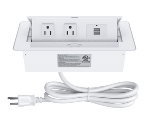 Pop up Power Strip,Recessed Electrical Outlet Power Hub Connectivity Box, Desktop Socket