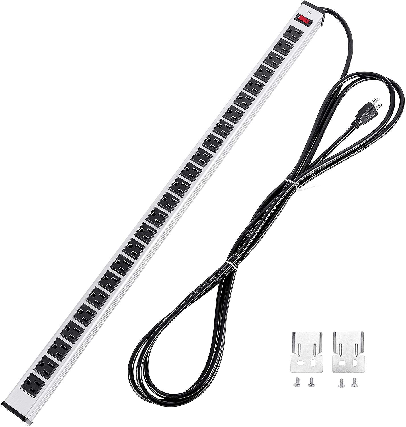 Surge Protector Power Strip 24 Outlet Heavy Duty Multi Plug Outlet Aluminum Sock