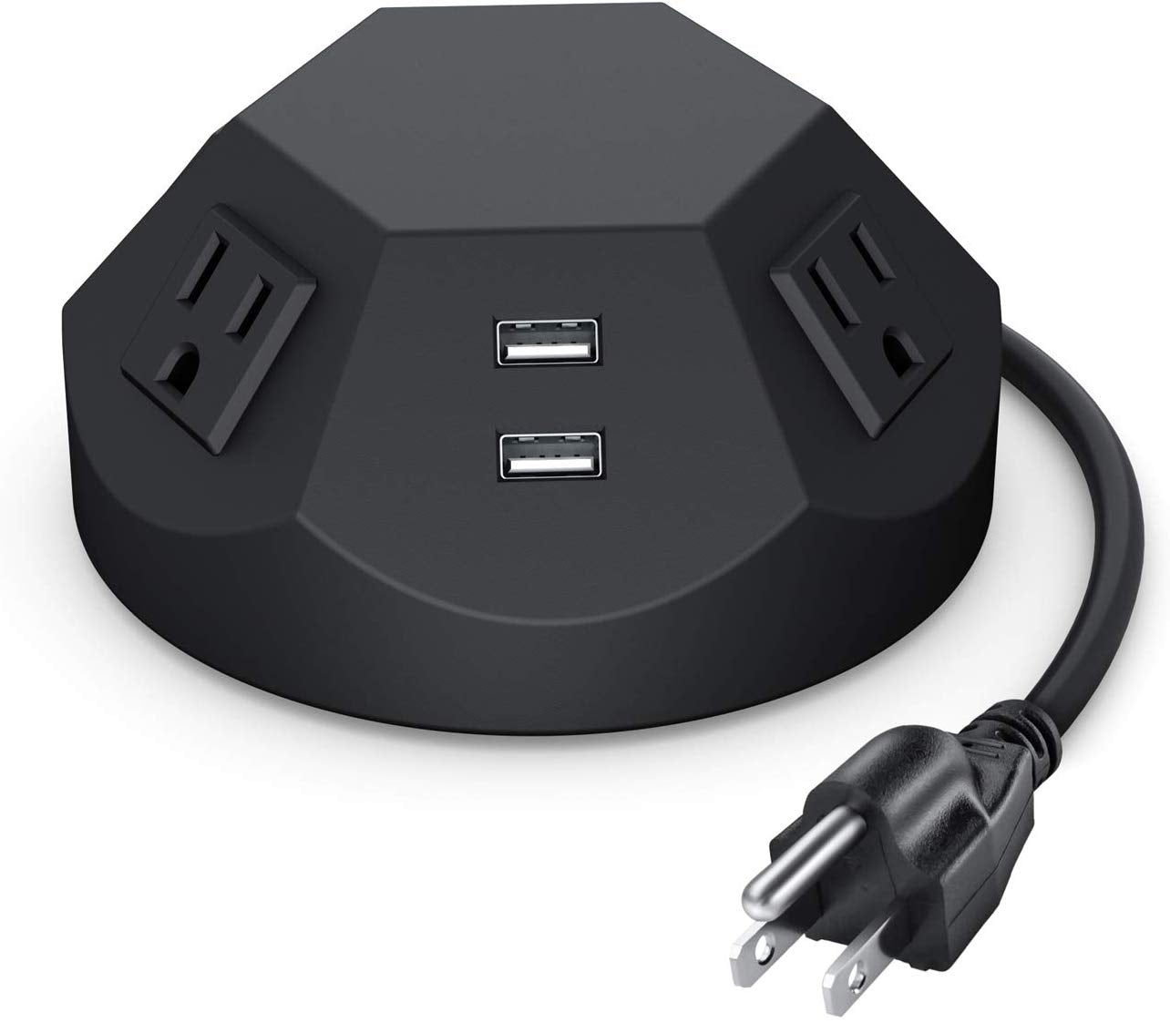BTU Tower Power Strip Wireless Charger Desktop Charging-1500W 125V 4 Outlet Plug