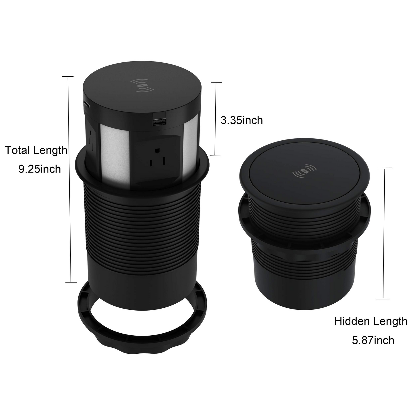 Automatic Pop Up Sockets, Retractable Recessed Power Strip