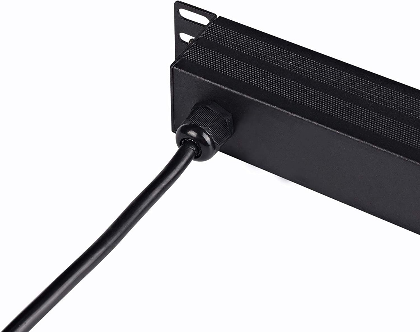 BTU Power Strip Surge Protector Rack-Mount PDU, 8 Right Angle Outlets Wide-Spaced, 15A/125V, 6ft Cord, Black