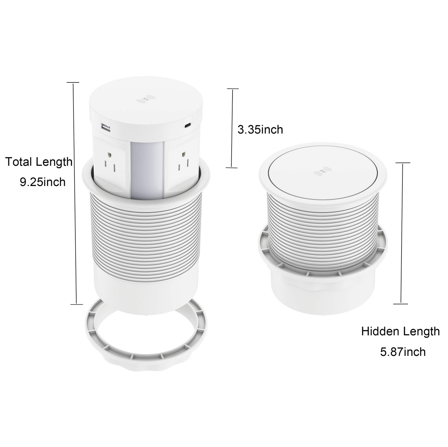 Automatic Pop Up Sockets, Retractable Recessed Power Strip, Surge Protector Power Strip