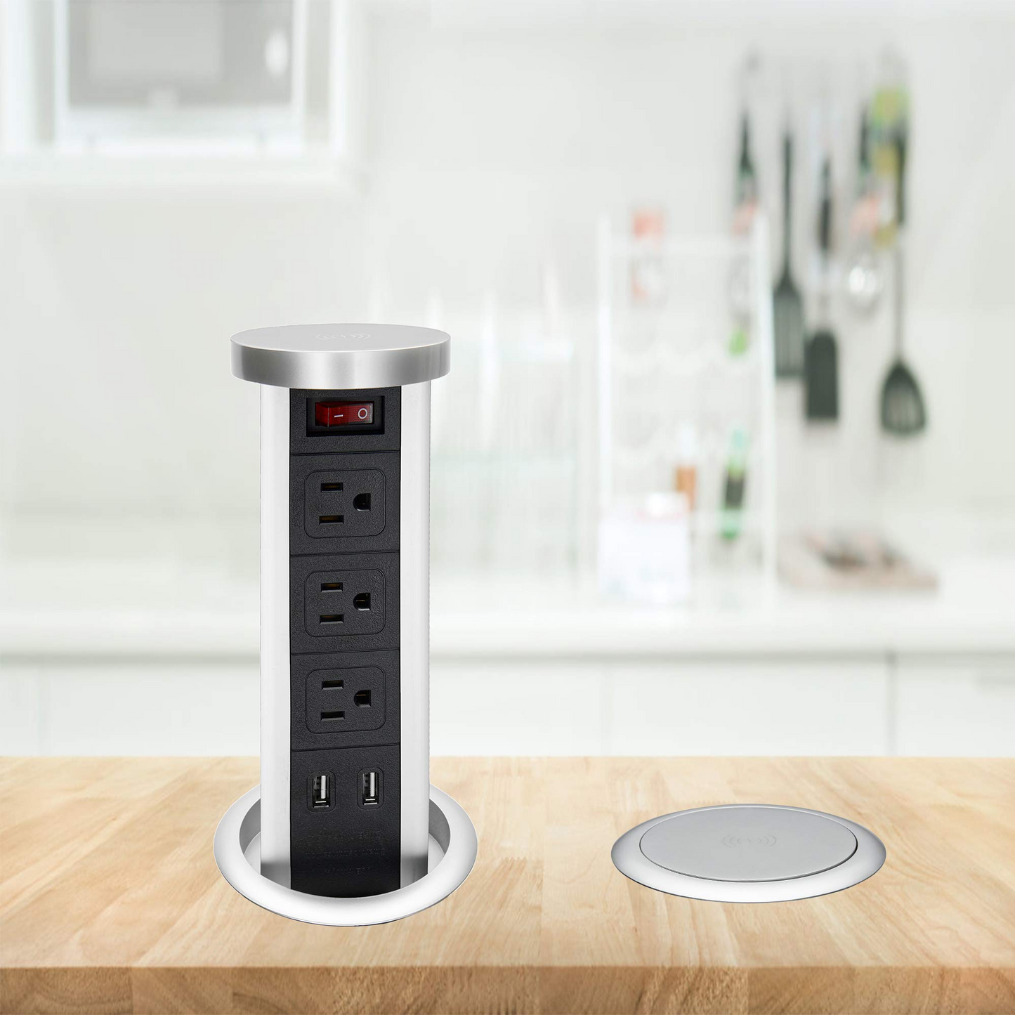 BTU Automatic Pop Up Power Strip 4.2AUSB