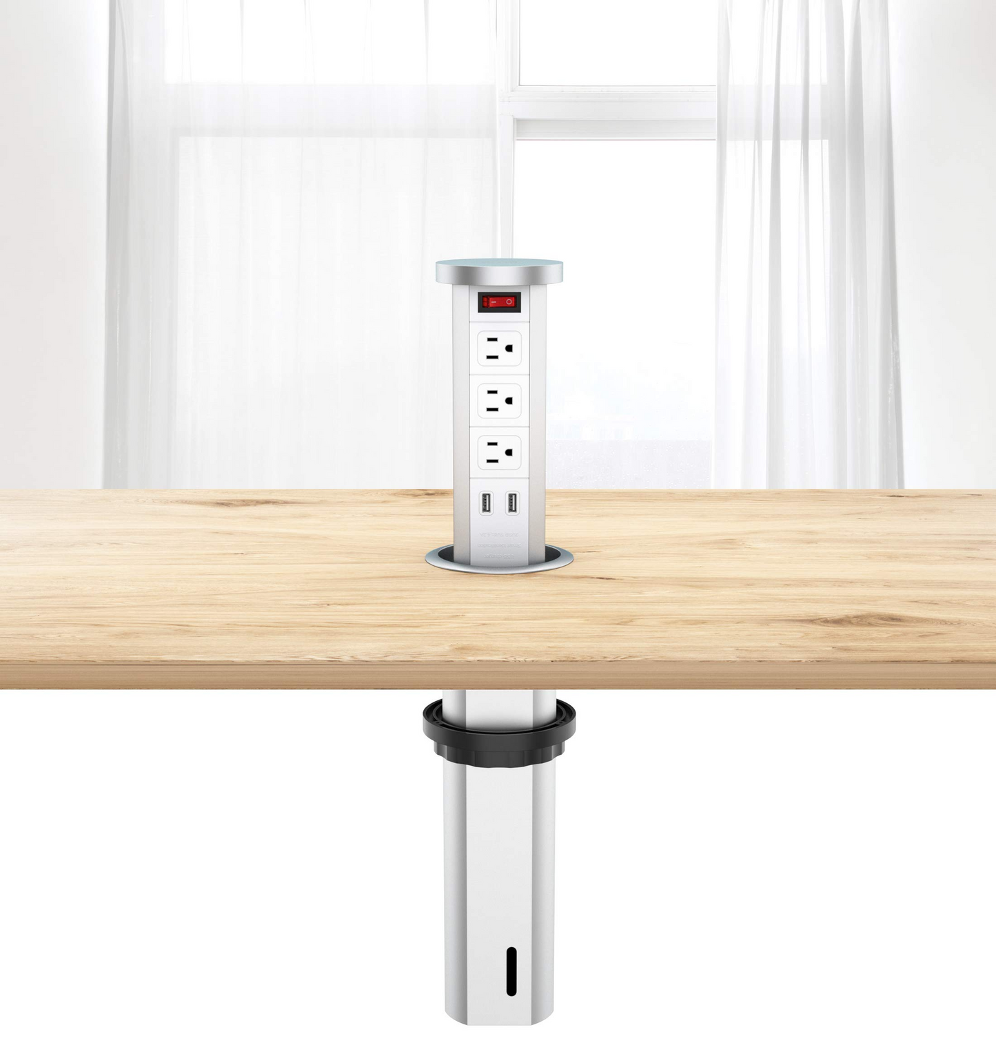 Automatic Pop Up Sockets, Retractable Recessed Power Strip