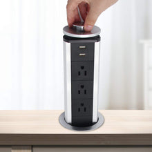 Load image into Gallery viewer, Pulling Pop Up Outlet Socket Recessed Retractable Power Strip Charging Station
