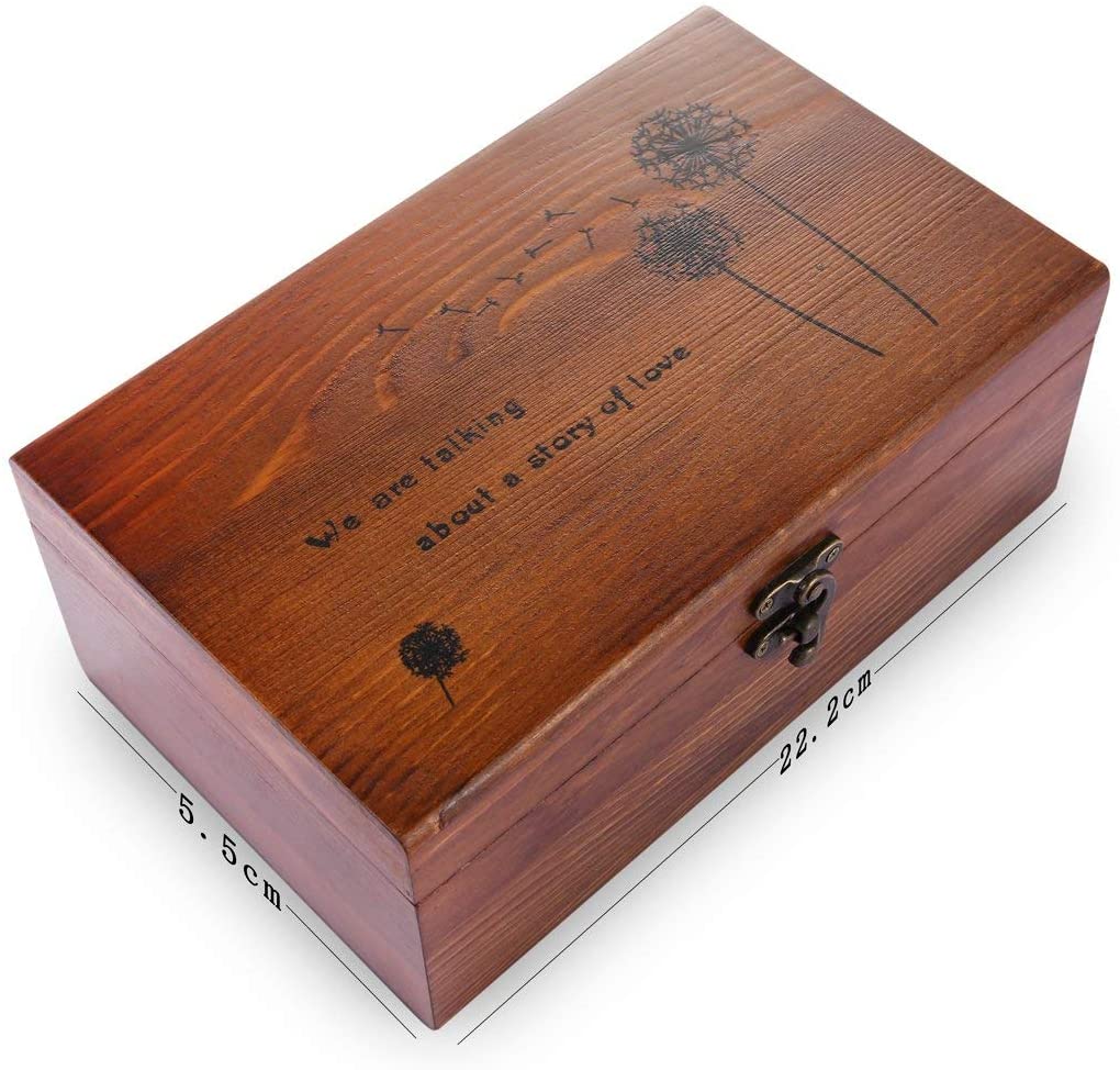 BTU Sewing Kit Box Basket, Wooden Hand Home Sewing Repair Tool Kit, Beginner Universal Sew Kit Accessories for Women, Men, Adults, Kids