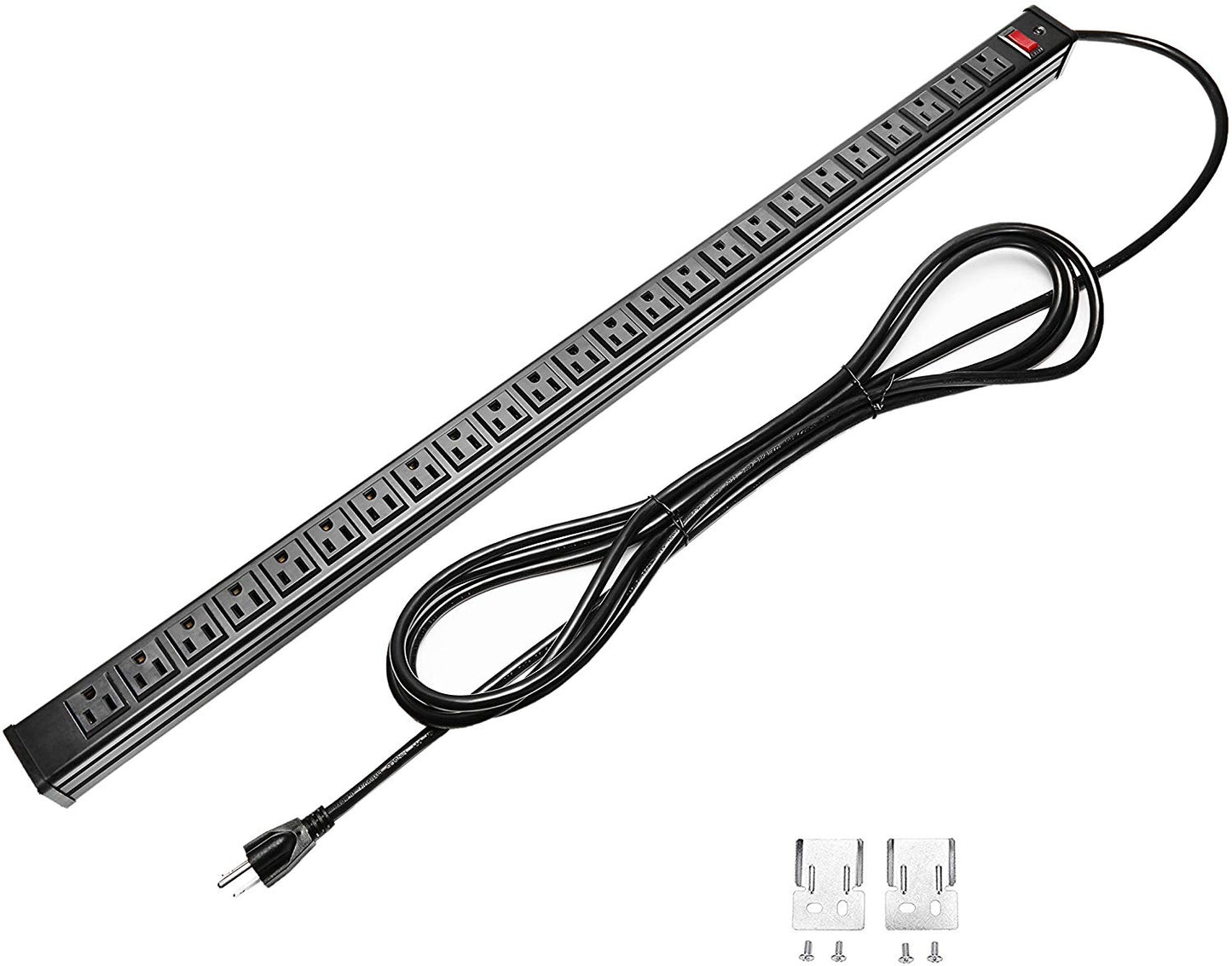 Surge Protector Power Strip 24 Outlet Heavy Duty Multi Plug Outlet Aluminum Sock